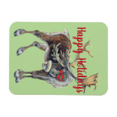 Weihnachtssaison mit individualisierbarer Begrüßun Magnet (Horizontal)