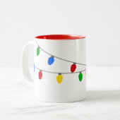 Weihnachtssaison | Personalisiert Zweifarbige Tasse (Vorderseite Links)
