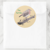 Weihnachtssaison-Robin-Bild für Weihnachten Runder Aufkleber (Tasche)
