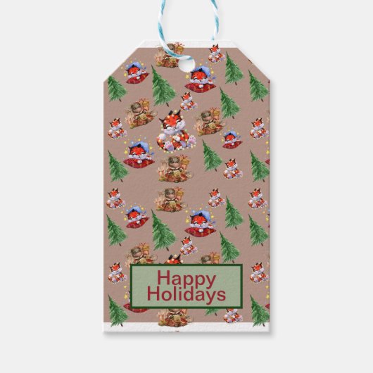 Weihnachtssaison Rot Geschenkanhänger (Vorderseite)