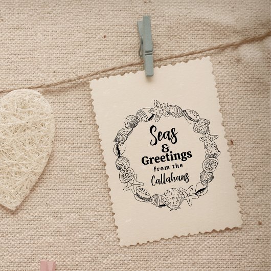 Weihnachtssaison und Grüße Briefmarke Gummistempel