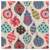 Weihnachtssaison Vintage Muster | Baubles Stoff (Nahaufnahme)
