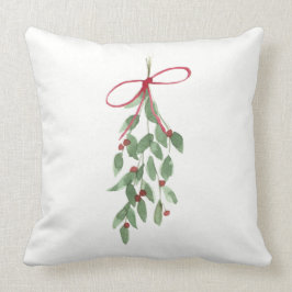 Weihnachtssaison Wasserfarbe Mistletoe Kissen