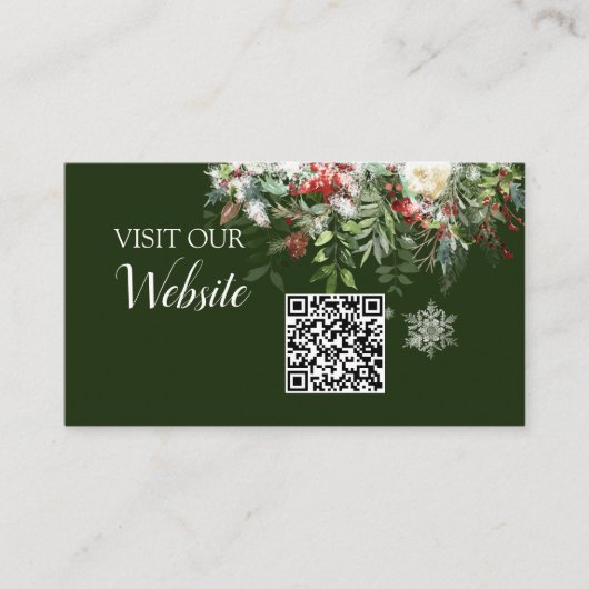 Weihnachtssaison Website QR Code Begleitkarte (Vorderseite)