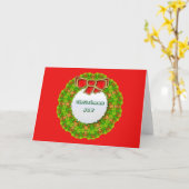 Weihnachtssaison Wreath Abstrakt Art Design Karte (Gelbe Blume)
