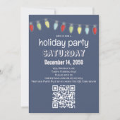 Weihnachtssaitenleuchten Whimsisch Niedliche Typog Einladung (Vorderseite)