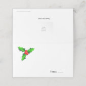 Weihnachtssalon-Platzkarte Platzkarte (Außenseite Aufgefaltet)