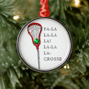 Weihnachtssammelobjekt für Frauen-Lacrosse Silbernes Ornament