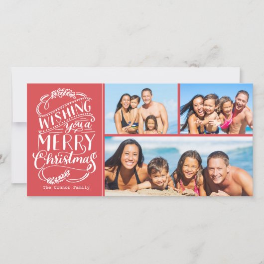 Weihnachtssammlung 3 Foto Feiertagskarte (Vorderseite)