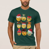 Weihnachtssammlung Emoji lustiges Weihnachtsfest-S T-Shirt (Vorderseite)
