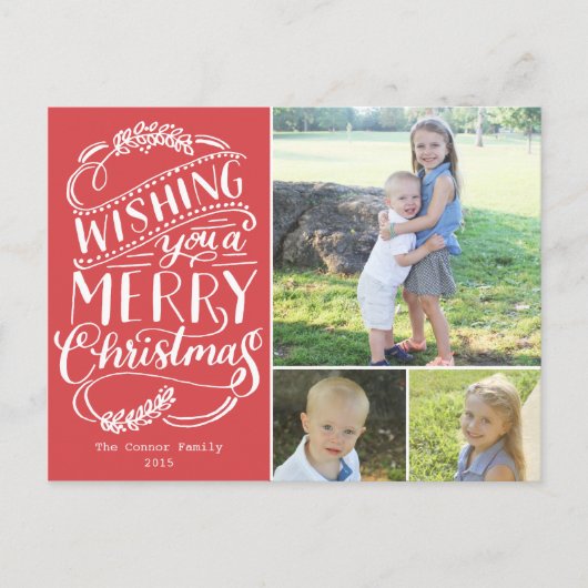 Weihnachtssammlung Feiertagspostkarte (Vorderseite)