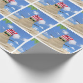 Weihnachtssand Snowman Geschenkpapier (Ecke)