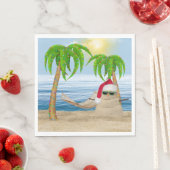 Weihnachtssandman am Strand von Tropical Serviette (Beispiel)