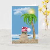 Weihnachtssandman und -palme karte (Gelbe Blume)