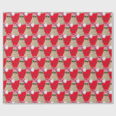 Weihnachtssandschneemann mit Sonnenbrille Geschenkpapier (Flach)