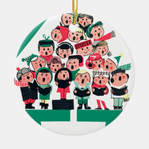 Weihnachtssänger Keramikornament
