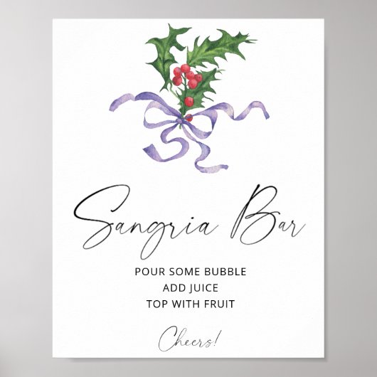 Weihnachtssangria Bar poster (Vorne)