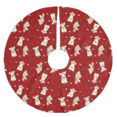 Weihnachtssanken Tree Skirt, Brushed Polyester Polyester Weihnachtsbaumdecke (Vorderseite)