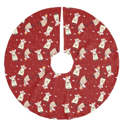 Weihnachtssanken Tree Skirt, Brushed Polyester Weihnachtsbaumdecke (Vorderseite)