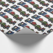 Weihnachtssankt-LKW, der Sankt-Partyverpackung Geschenkpapier (Ecke)