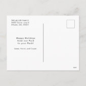 Weihnachtssankt-Pitbull-Hund | fröhliches Pitmas Feiertagspostkarte (Rückseite)