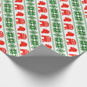 Weihnachtssankt-Republikaner-Muster Geschenkpapier (Ecke)