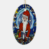 Weihnachtssankt-Verzierung - Weltfrieden Keramikornament (Rechts)