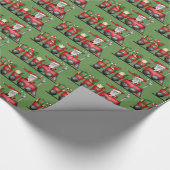 Weihnachtssankt-Zugmuster-Partyverpackung Geschenkpapier (Ecke)