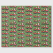 Weihnachtssankt-Zugmuster-Partyverpackung Geschenkpapier (Flach)