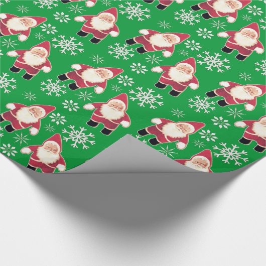 Weihnachtssanktgnome-glattes Packpapier (Ecke)