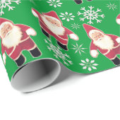Weihnachtssanktgnome-glattes Packpapier (Rolleneckpunkt)