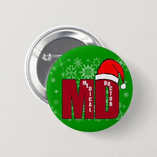 WEIHNACHTSsanktMD - ARZT Button (Vorne & Hinten)