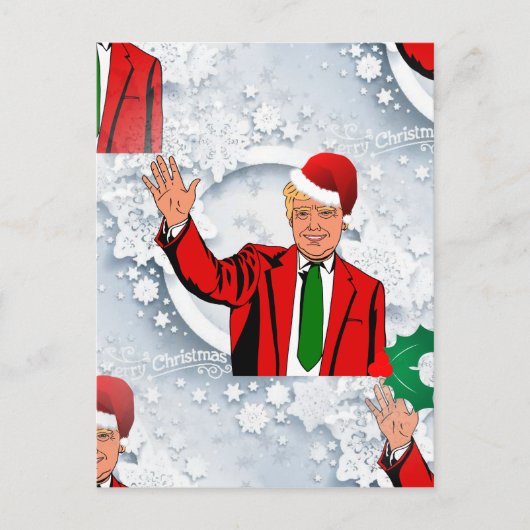 Weihnachtssanta Donald Trump Feiertagspostkarte (Vorderseite)