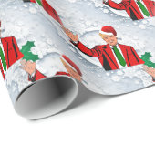 Weihnachtssanta Donald Trump Geschenkpapier (Rolleneckpunkt)