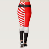 Weihnachtssanta+Kostüme+Rot+Baumwolle+Wolle+Plüsch Leggings (Rückseite)