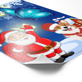 Weihnachtssanta-Kunst Fotodruck (Ecke)