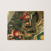 Weihnachtssantaszug im Vintage-Stil Puzzle (Horizontal)