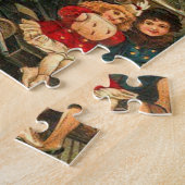 Weihnachtssantaszug im Vintage-Stil Puzzle (Seite)