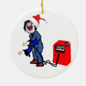 Weihnachtssäuber Keramikornament (Hinten)