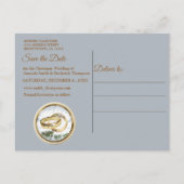 WeihnachtsSave the Date Ankündigungspostkarte (Rückseite)