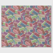 Weihnachtsscandy GIFT WRAPPING PAPIER Geschenkpapier (Flach)