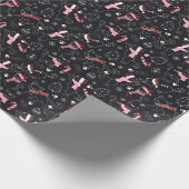 Weihnachtsscarf mit Santa Cat Kitty Pet Geschenkpapier (Ecke)