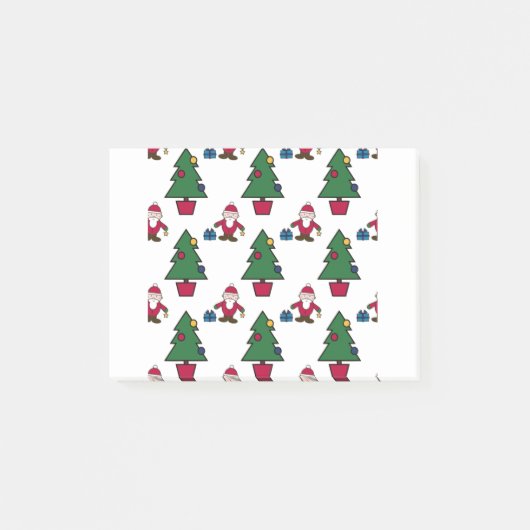 Weihnachtsscene-nahtloses Muster Post-it Klebezettel (Vorderseite)