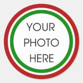 Weihnachtsschablonenaufkleber Runder Aufkleber (Vorderseite)