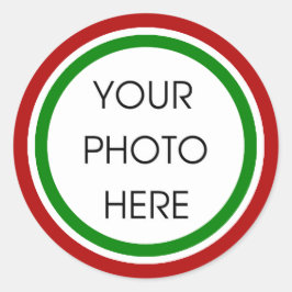 Weihnachtsschablonenaufkleber Runder Aufkleber