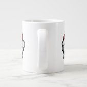 Weihnachtsschädel, Cartoon Stil Jumbo-Tasse (Rückseite)