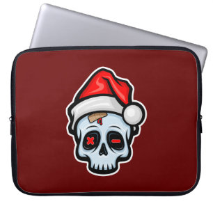 Weihnachtsschädel, Cartoon Stil Laptopschutzhülle
