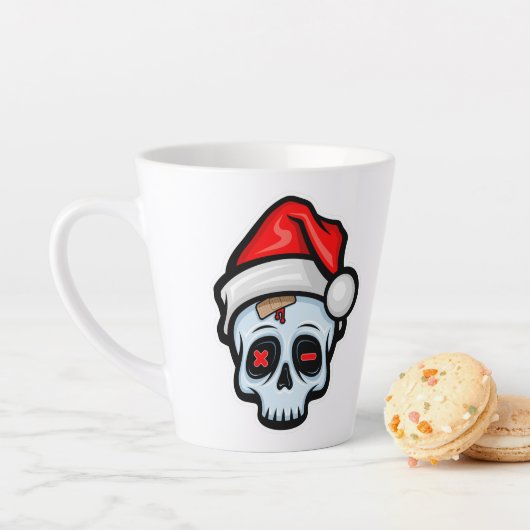Weihnachtsschädel, Cartoon Stil Milchtasse (Beispiel)