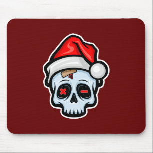 Weihnachtsschädel, Cartoon Stil Mousepad