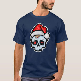 Weihnachtsschädel, Cartoon Stil T-Shirt